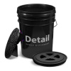 Ведро для мойки автомобиля с крышкой и пескоотделителем (чёрное)