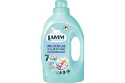 802729 Lamm Жидкое средство для стирки LAMM universal гель, 1.3л