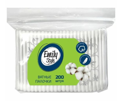 С0008502 Emily Style ватные палочки пакет 200шт с зиплоком(К)