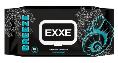 С0008077 Влажные салфетки EXXE Men Микс Breeze&Silver, 120 шт