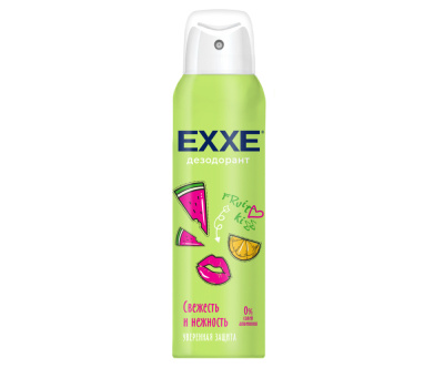 С0007395 EXXE Женский дезодорант Свежесть и нежность Fruit kiss, 150 мл (спрей)