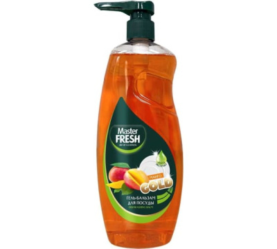 С0007438 Master FRESH GOLD Гель-бальзам для мытья посуды МАНГО,  закручивающийся ДОЗАТОР  1000мл