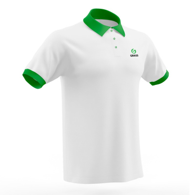 Рубашка поло белая с логотипом размер  (новая)