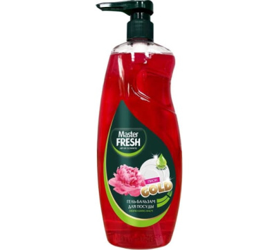 С0007440 Master FRESH GOLD Гель-бальзам для мытья посуды ПИОН, закручивающийся ДОЗАТОР  1000мл