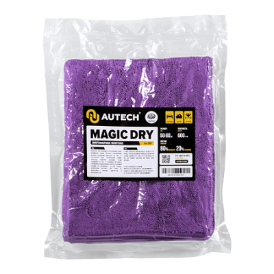 Au-249 739 AUTECH Magic Dry. Микрофибровое полотенце для сушки авто 50х80  600 гр