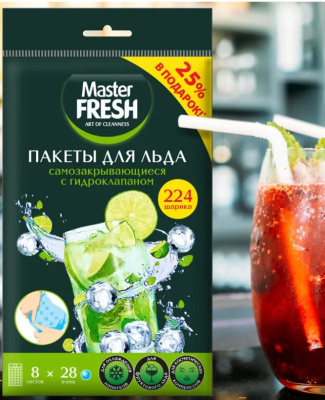 С0006313 Master FRESH пакеты для льда 8 листов по 28 шариков ПРОМО