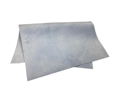 CPP-300PU Искусственная замша перфорированная голубая 40х55 Плотность 300 г
