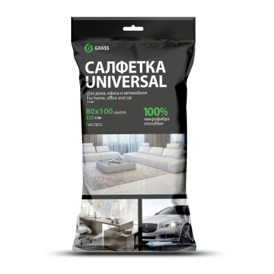 Салфетка микрофибра 320 г/м 80*100 (1шт) УПАК