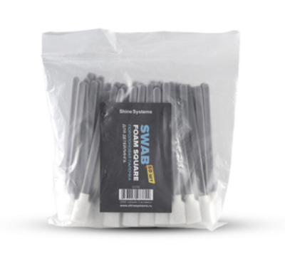 SS792 Shine Systems Swab Foam Square - поролоновая палочка для детейлинга, 50шт