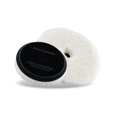 SS468 Shine Systems Cotton Wool Pad - полировальный круг мех с хлопком 130 мм