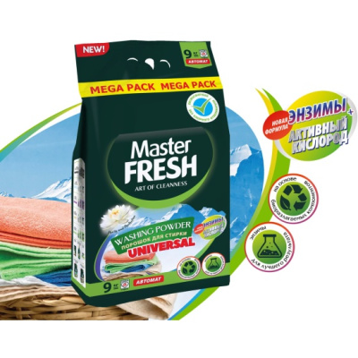 С0007277 Master FRESH  биоразлагаемый порошок для стирки 9кг