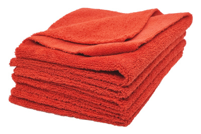 MFT-400-RD - Микрофибра двухсторонняя 40x40, 400 gsm, без краев, красная - A302 Microfibre Cloth Red