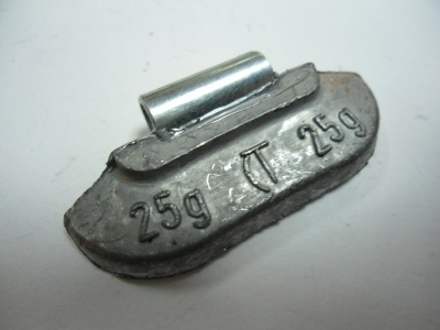 0225 Грузик набивной на стальной диск 25 гр. упаковка (100 шт)