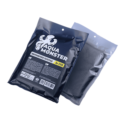 Au-2416 AQUA MONSTER Микрофибровое полотенце 50*80 см, чёрное, 600гр/м2 для сушки авто