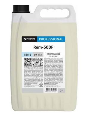 538-5 • Rem-500 F (Рем-500 Ф) 5л × 4шт/кор, Усиленный пенный обезжиривающий концентрат