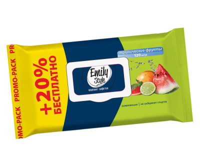 С0006262 ПРОМО Emily Style ТРОПИЧЕСКИЕ ФРУКТЫ (бывший тропический десерт) 120 шт., упаковка с крышко