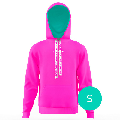 ST-1309 Худи фуксия MyMuse с начесом размер S