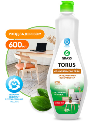 125821 GraSS Очиститель полироль для мебели Torus Cream (флакон 500 мл)