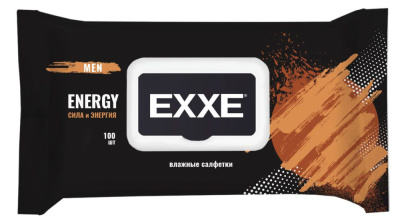 С0007348 EXXE Men Влажные салфетки, 100 штук (муж парфюм. аромат