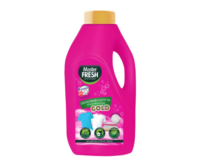 С0007456 Master FRESH пятновыводитель-отбеливатель жидкий для цветных и белых вещей, 5 энзимов, 1 л