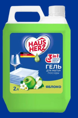 802750 Средство для мытья посуды HausHerz яблоко 2л