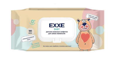 С0008078 EXXE Baby Влажные салфетки для детей (серия 0+), 100 штук