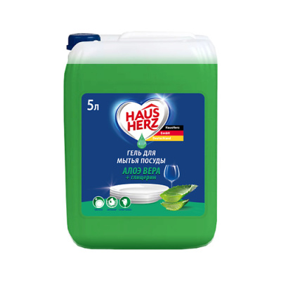 802725 Haus Herz Средство для мытья посуды глицерин+алоэ вера 5 л