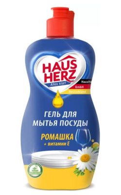 802765 Haus Herz Средство для мытья посуды  ромашка+витамин Е 900 мл